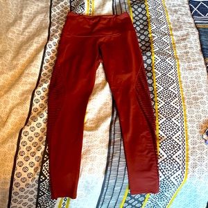 Burnt orange workout tights